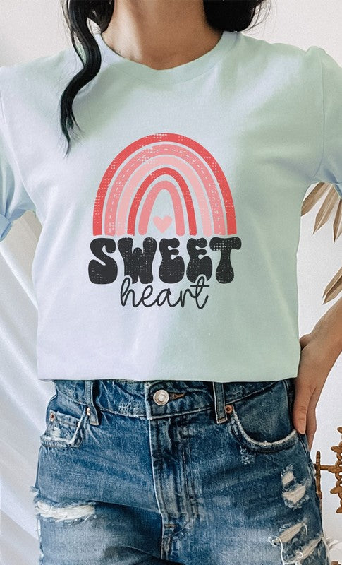 Distressed Rainbow Sweet Heart Graphic Tee