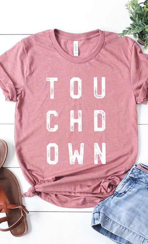 Retro Touchdown Graphic Tee T-Shirt