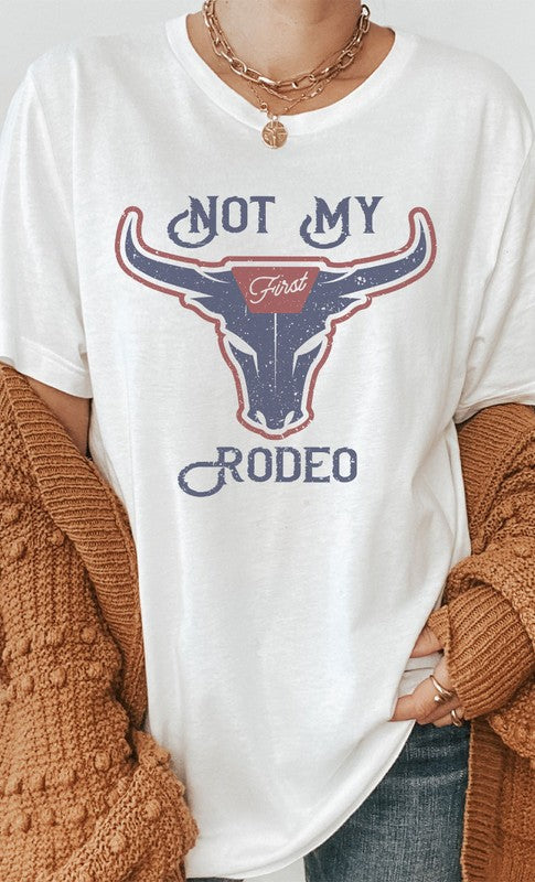 Vintage Not My First Rodeo Western Graphic Tee T-Shirt