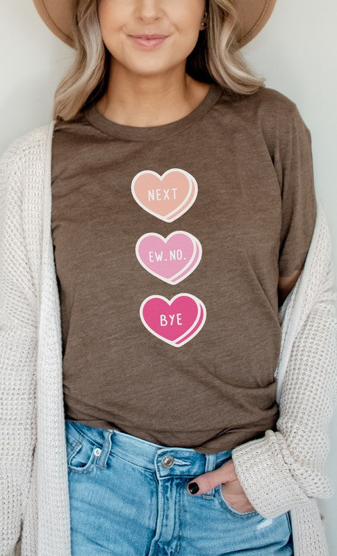 Next Ew No Bye Candy Heart PLUS SIZE Graphic Tee T-Shirt