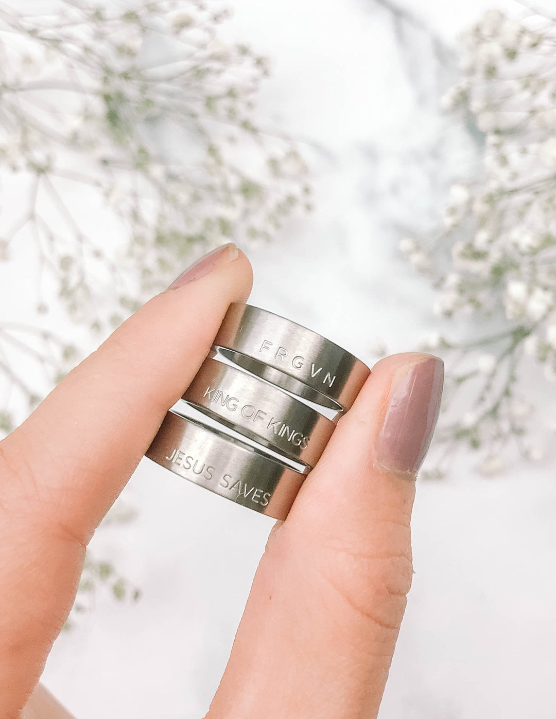 FRGVN Matte Silver Ring