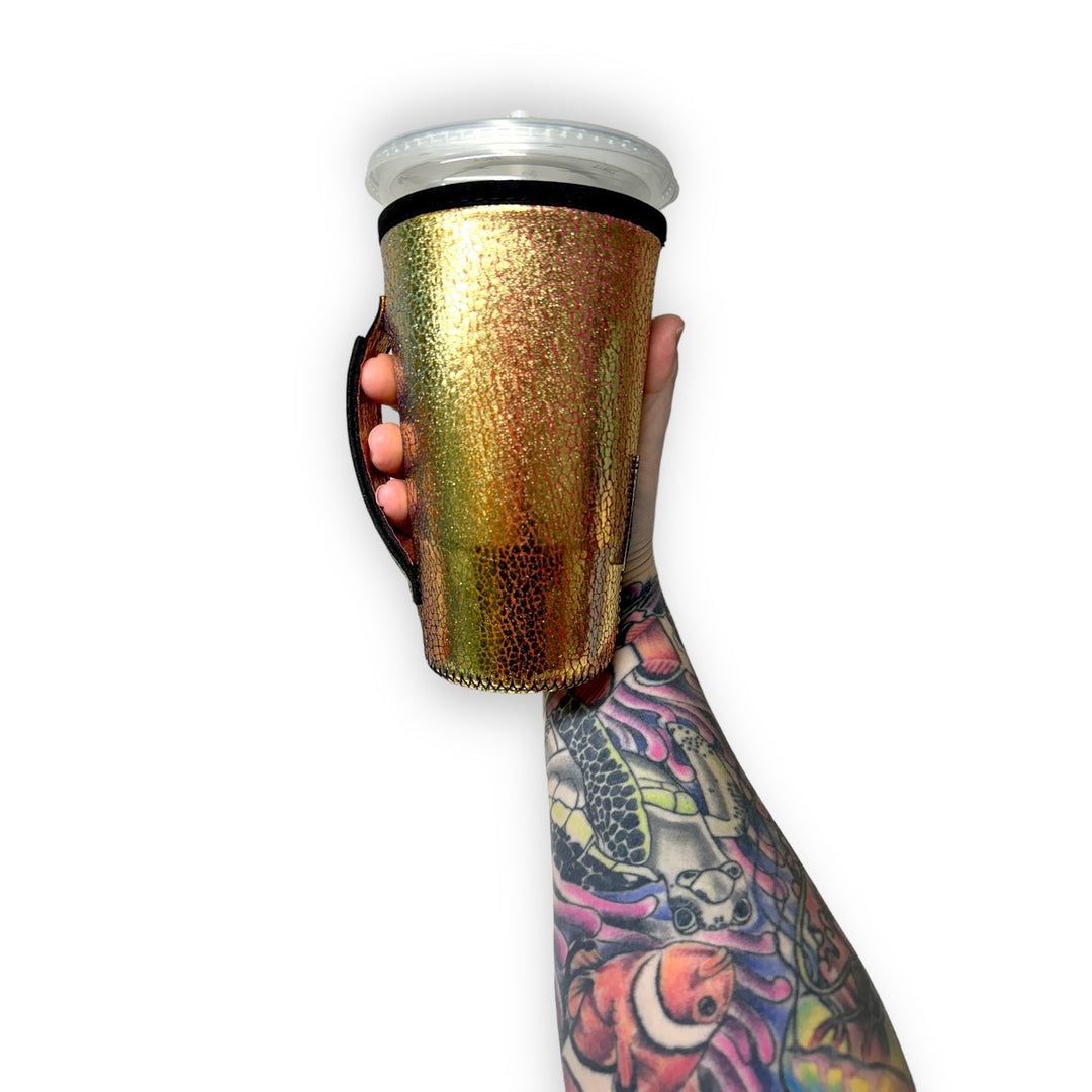 Glimmering Gold 20oz Large Coffee / Tea / Tumbler Handler™