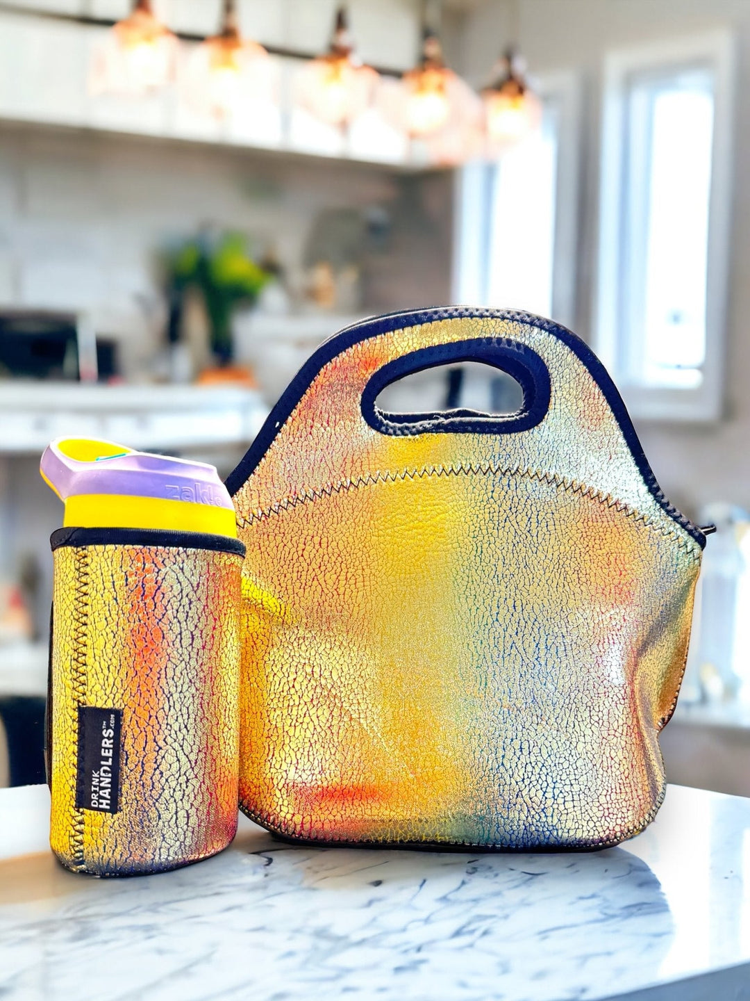 Glimmering Gold Lunch Bag Tote