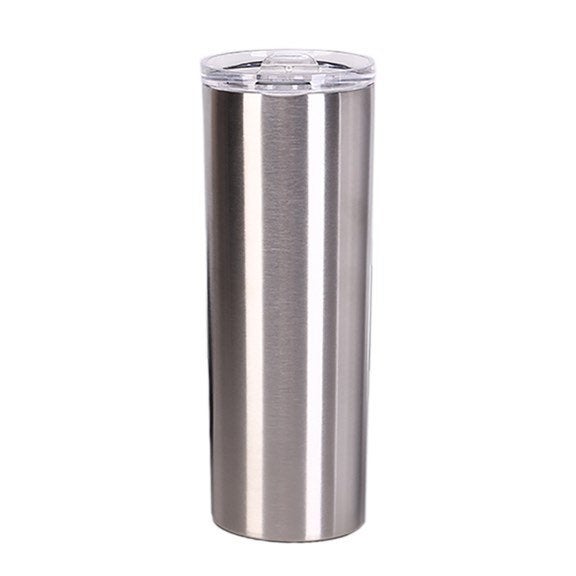 20oz Blank Gloss White, Matte White or Silver Stainless Skinny Straight Sublimation Tumblers