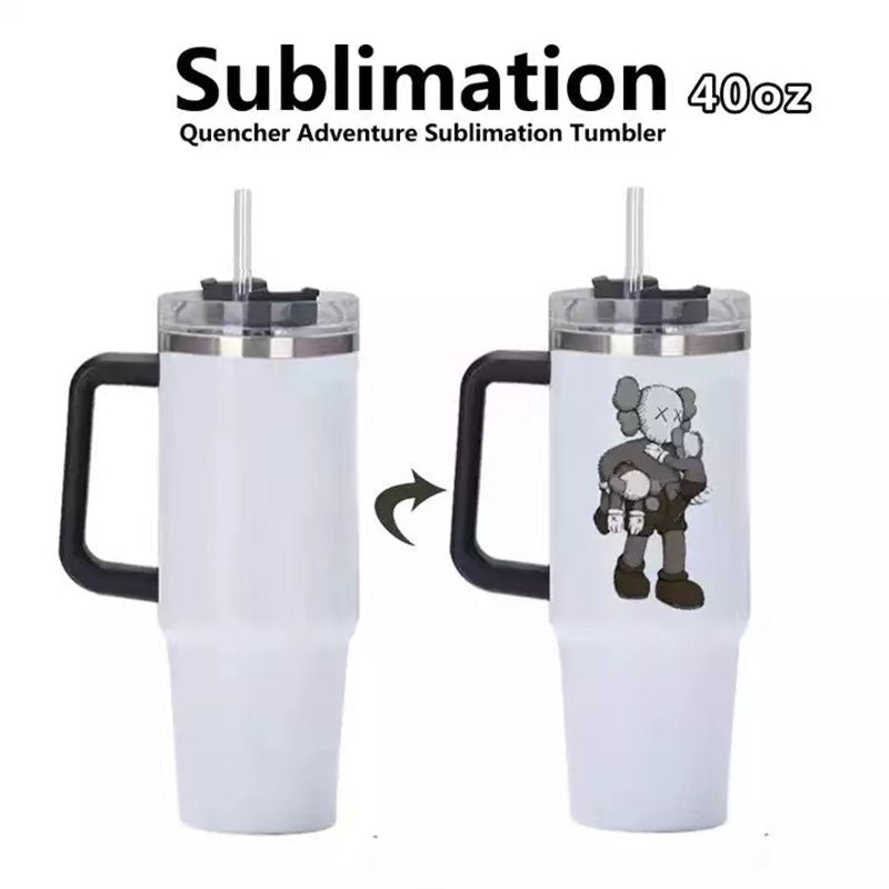  2 Pack 40oz Sublimation Tumbler With Handle And Straw Lid,  Stanley Dupe 40oz Sublimation Tumbler With Removable Handle, 40oz  Sublimation Tumbler Blanks For Heat Transfer : Arts, Crafts & Sewing