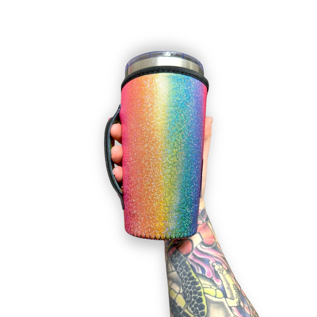 Iridescent Rainbow 20oz Large Coffee / Tea / Tumbler Handler™