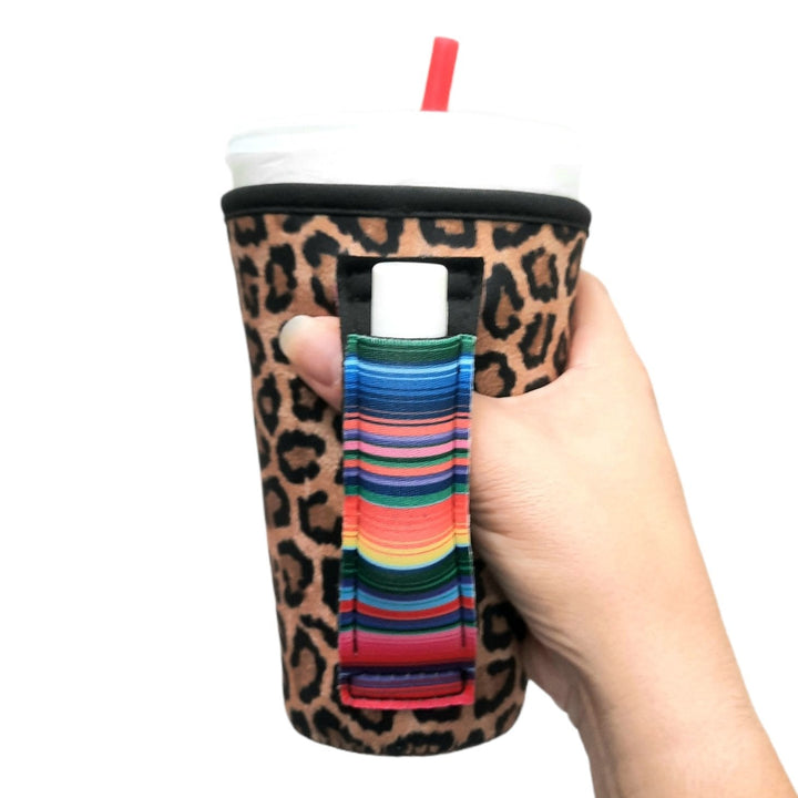 Leopard w/ Serape 16oz PINT Glass / Medium Fountain Drinks and Tumbler Handlers™