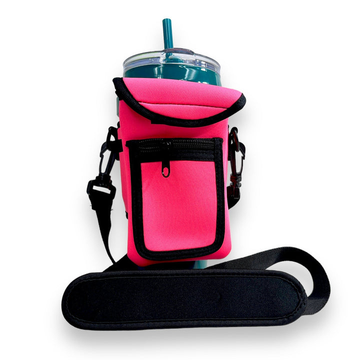 Neon Pink Wrap Around Drink Pocket