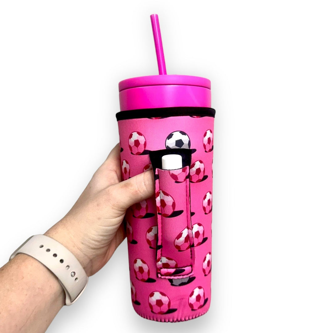 Pink Soccer 30oz Tumbler Handler™