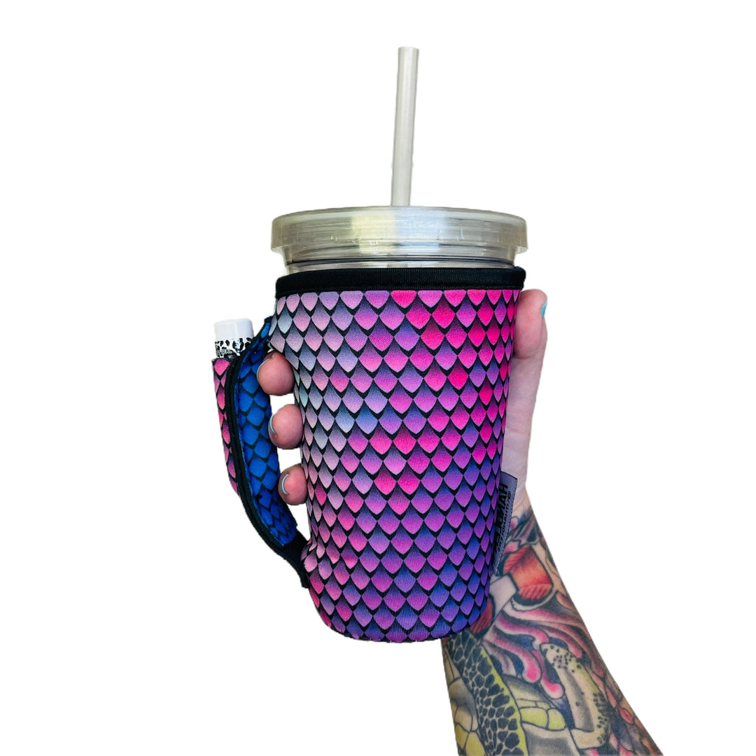 Purple Mermaid 16oz PINT Glass / Medium Fountain Drinks and Tumbler Handlers™