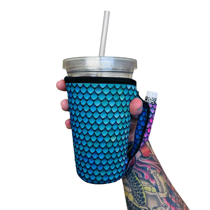 Purple Mermaid 16oz PINT Glass / Medium Fountain Drinks and Tumbler Handlers™