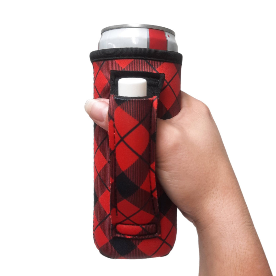 Red Plaid 12oz Slim Can Handler™