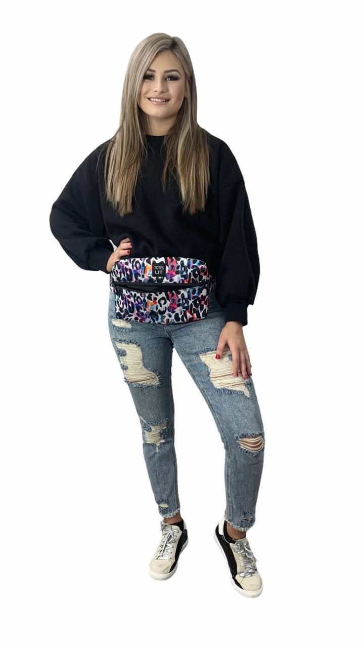 Watercolor Leopard Fanny Packin' Tote