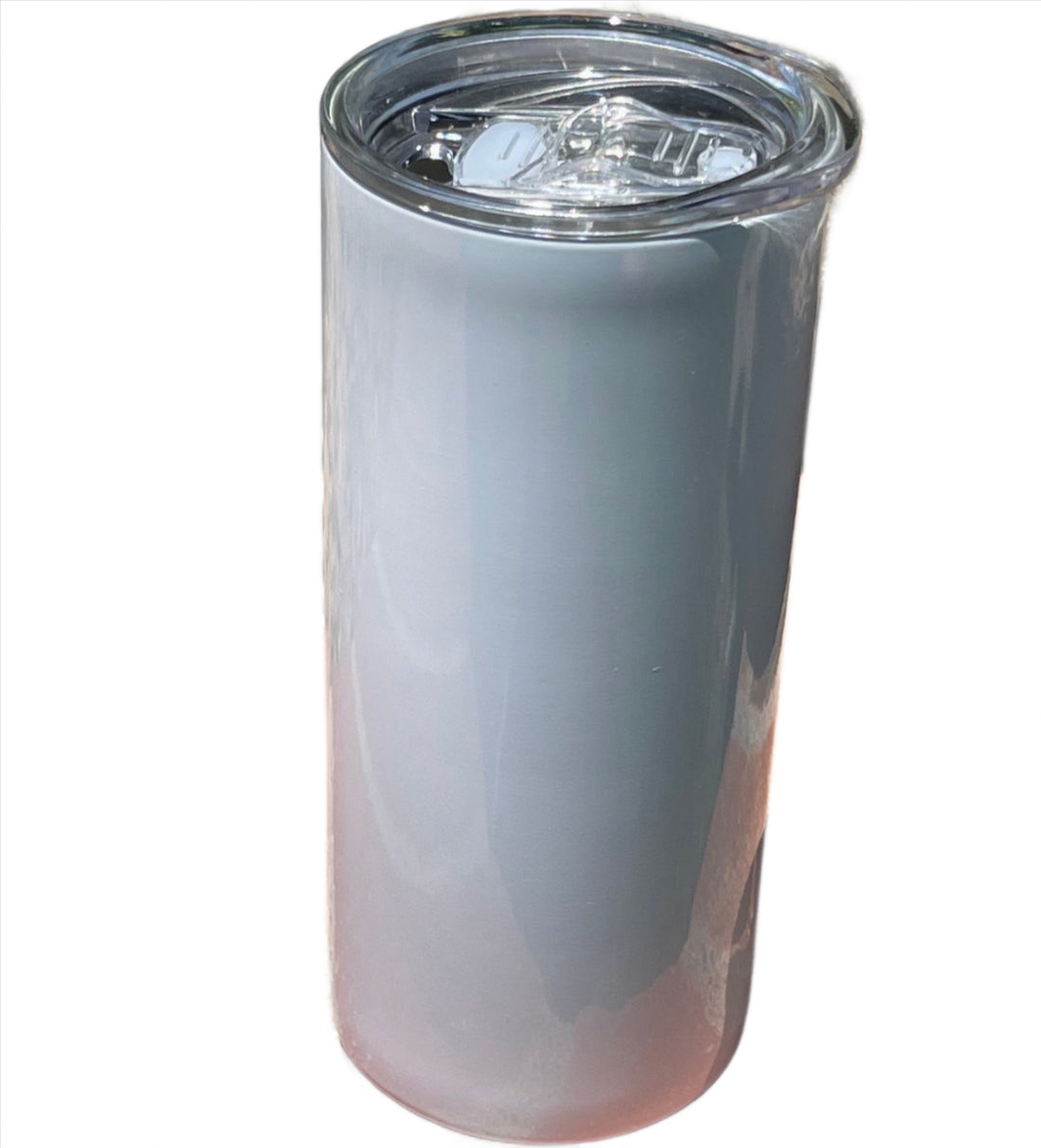HPN SubliCraft 20 oz. Silver Sublimation Stainless Steel Skinny Tumbler with Straw Individual Tumbler by HeatPressNation
