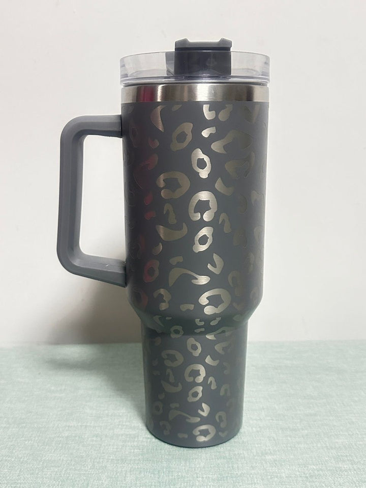 40oz Cheetah Leopard Laser Etched Stainless Tumbler
